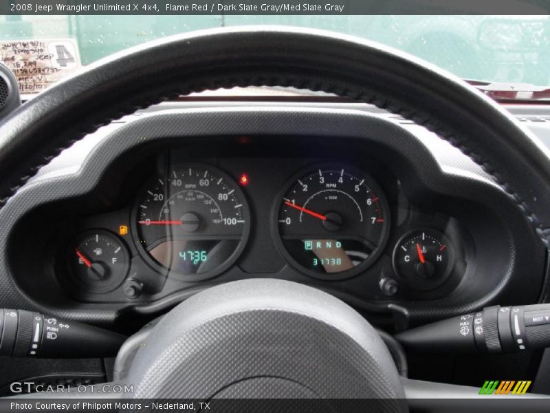 Flame Red / Dark Slate Gray/Med Slate Gray 2008 Jeep Wrangler Unlimited X 4x4
