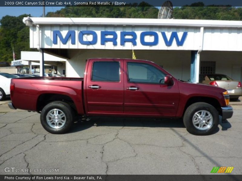 Sonoma Red Metallic / Ebony 2009 GMC Canyon SLE Crew Cab 4x4