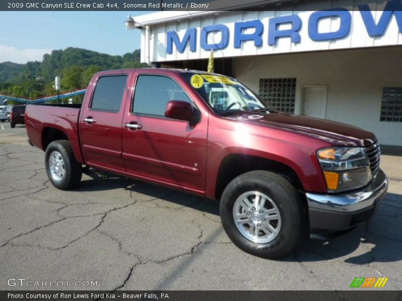 Sonoma Red Metallic / Ebony 2009 GMC Canyon SLE Crew Cab 4x4