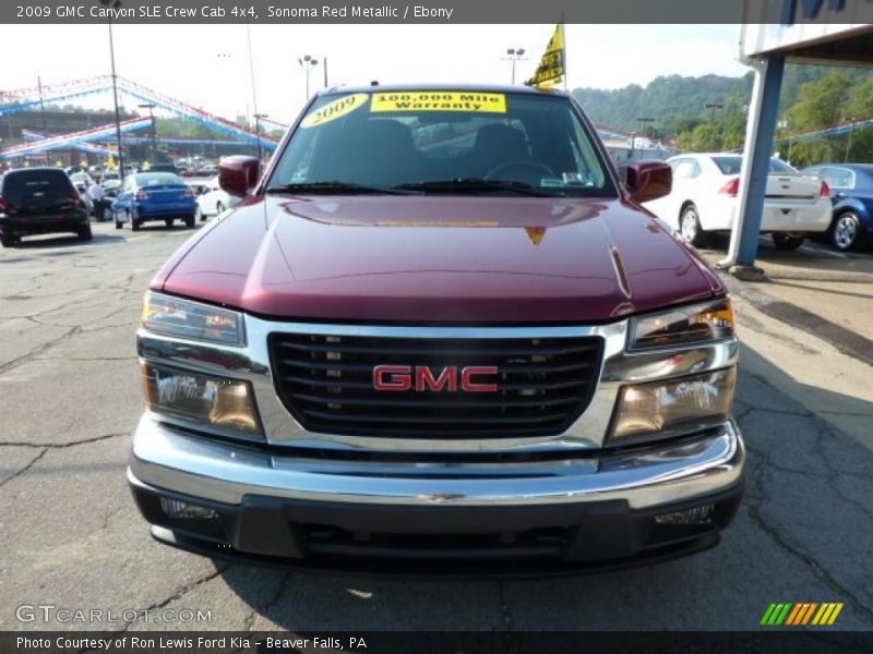 Sonoma Red Metallic / Ebony 2009 GMC Canyon SLE Crew Cab 4x4