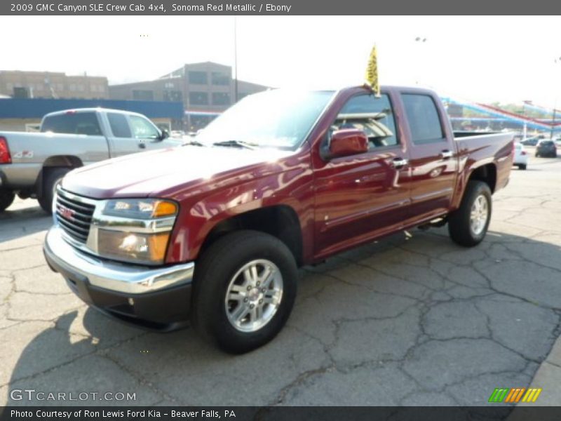 Sonoma Red Metallic / Ebony 2009 GMC Canyon SLE Crew Cab 4x4