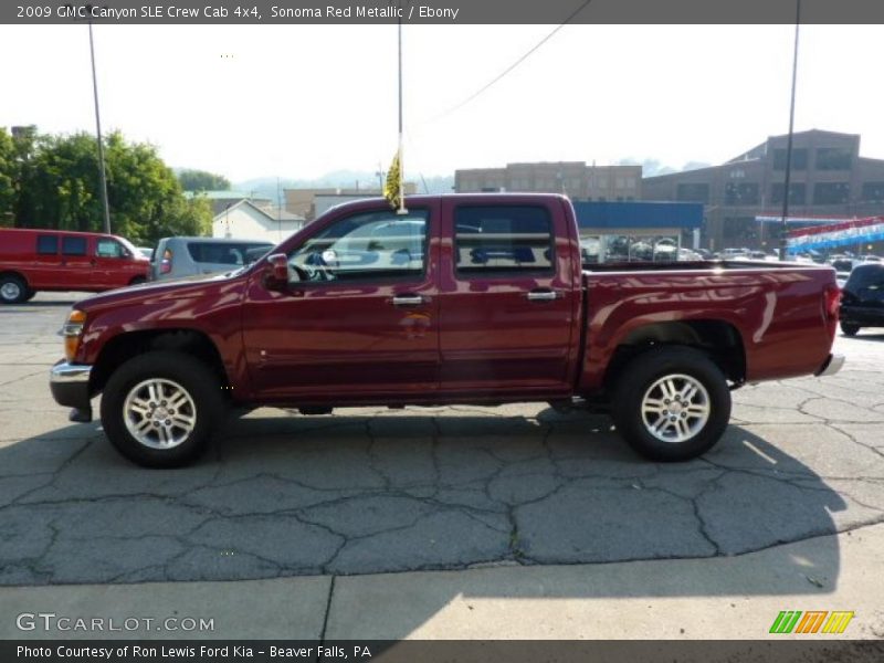 Sonoma Red Metallic / Ebony 2009 GMC Canyon SLE Crew Cab 4x4