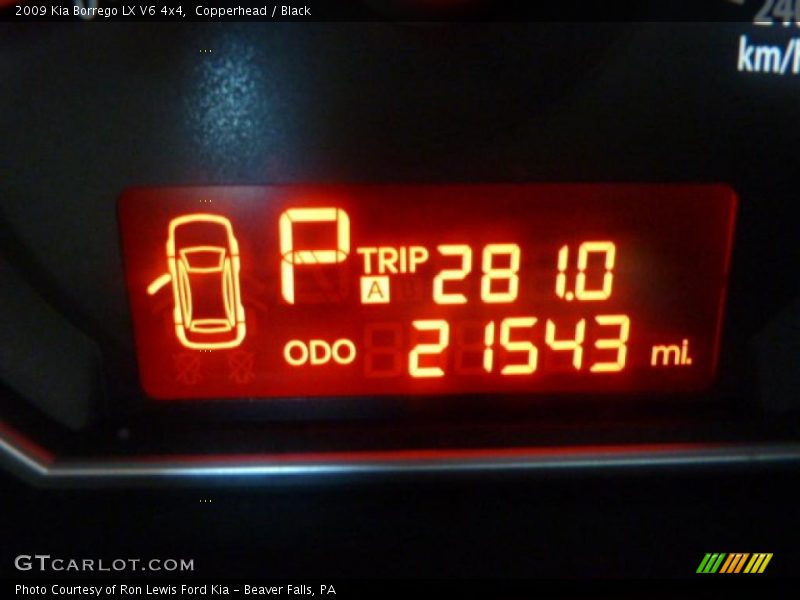 Copperhead / Black 2009 Kia Borrego LX V6 4x4