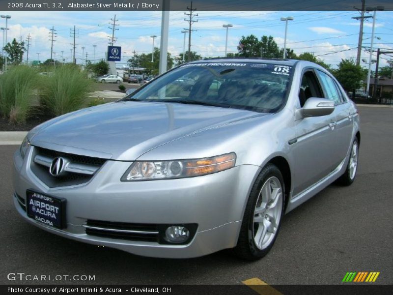 Alabaster Silver Metallic / Ebony 2008 Acura TL 3.2