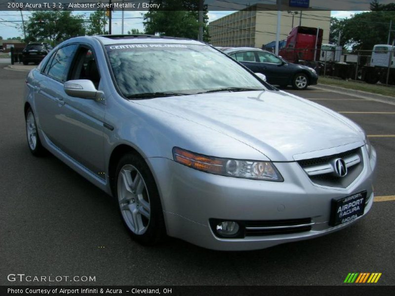 Alabaster Silver Metallic / Ebony 2008 Acura TL 3.2