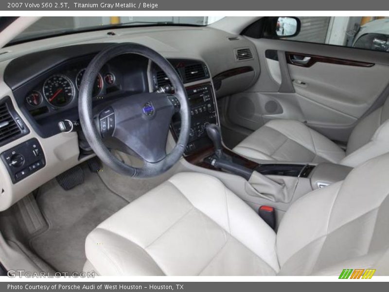 Titanium Gray Metallic / Beige 2007 Volvo S60 2.5T