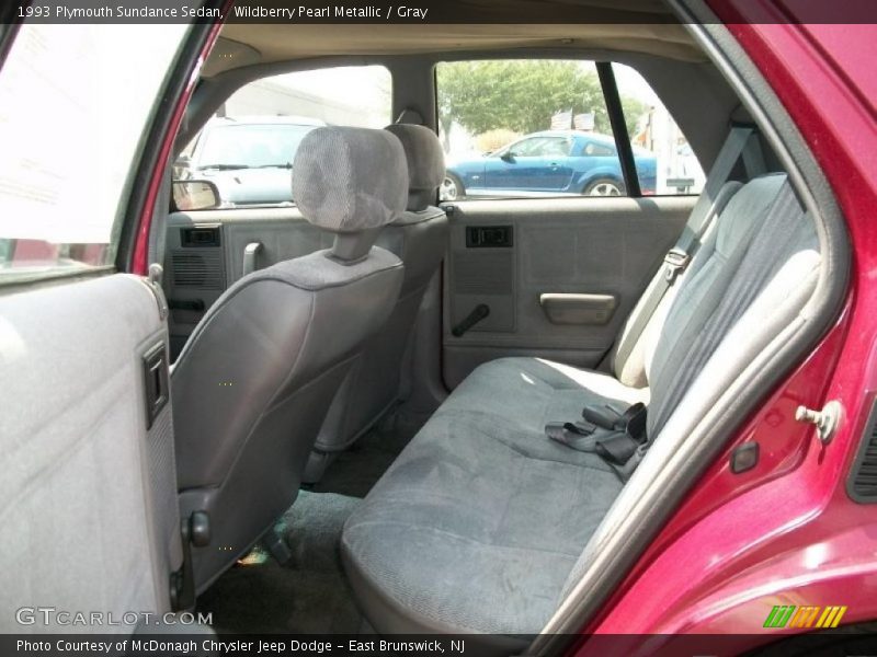 Wildberry Pearl Metallic / Gray 1993 Plymouth Sundance Sedan
