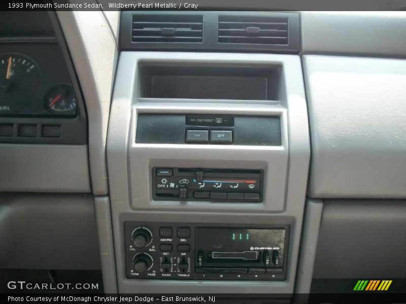 Wildberry Pearl Metallic / Gray 1993 Plymouth Sundance Sedan