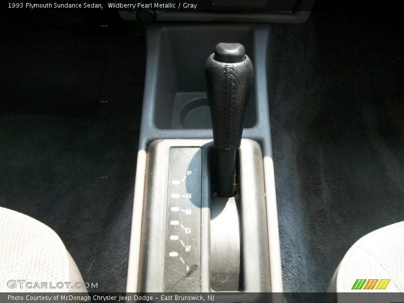 Wildberry Pearl Metallic / Gray 1993 Plymouth Sundance Sedan