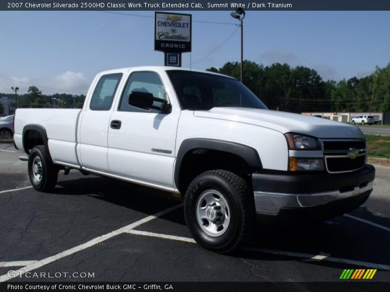 Summit White / Dark Titanium 2007 Chevrolet Silverado 2500HD Classic Work Truck Extended Cab