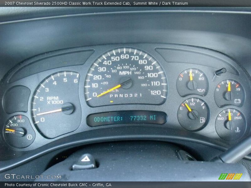 Summit White / Dark Titanium 2007 Chevrolet Silverado 2500HD Classic Work Truck Extended Cab