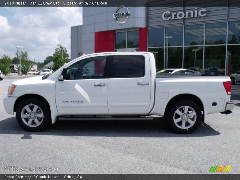 Blizzard White / Charcoal 2010 Nissan Titan LE Crew Cab