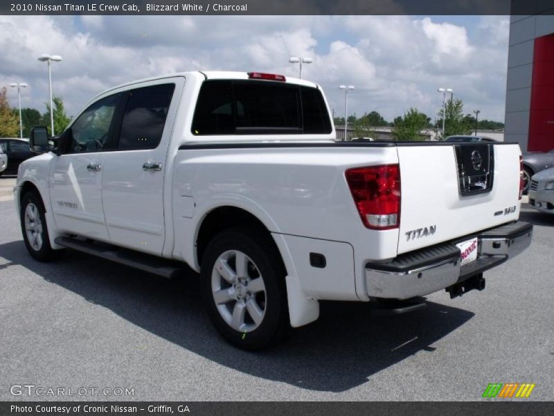 Blizzard White / Charcoal 2010 Nissan Titan LE Crew Cab