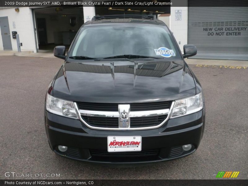 Brilliant Black Crystal Pearl / Dark Slate Gray/Light Graystone 2009 Dodge Journey SXT AWD