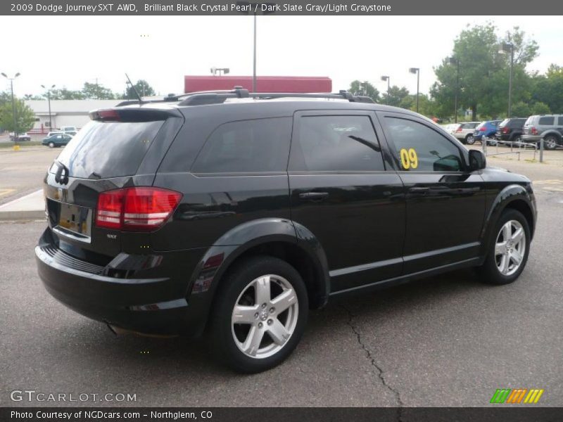 Brilliant Black Crystal Pearl / Dark Slate Gray/Light Graystone 2009 Dodge Journey SXT AWD