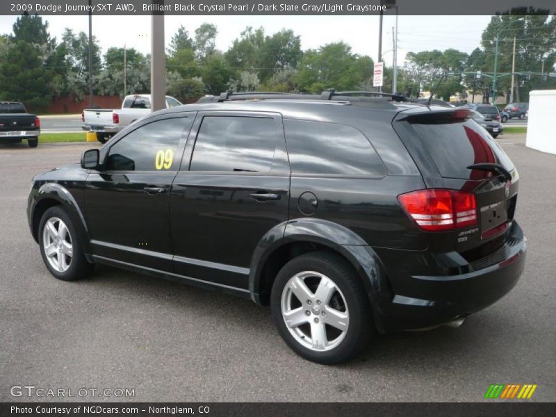 Brilliant Black Crystal Pearl / Dark Slate Gray/Light Graystone 2009 Dodge Journey SXT AWD