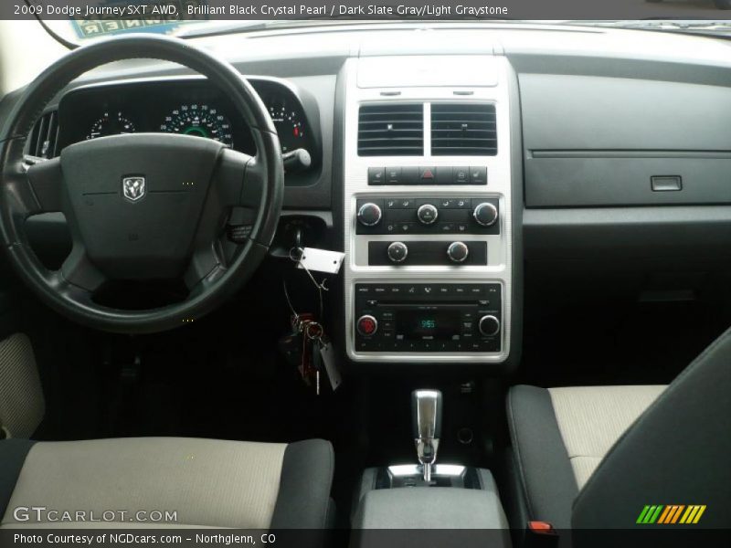 Brilliant Black Crystal Pearl / Dark Slate Gray/Light Graystone 2009 Dodge Journey SXT AWD