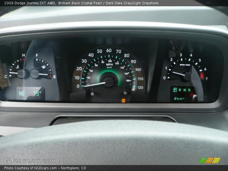 Brilliant Black Crystal Pearl / Dark Slate Gray/Light Graystone 2009 Dodge Journey SXT AWD