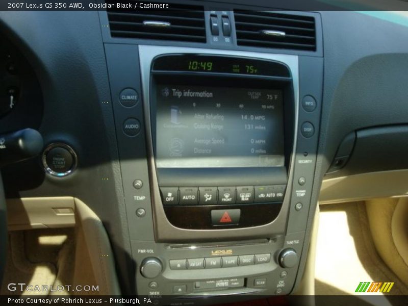 Obsidian Black / Cashmere 2007 Lexus GS 350 AWD