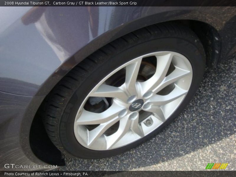 Carbon Gray / GT Black Leather/Black Sport Grip 2008 Hyundai Tiburon GT