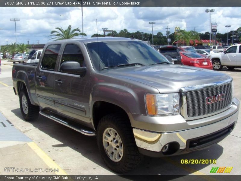 Steel Gray Metallic / Ebony Black 2007 GMC Sierra 1500 Z71 Crew Cab 4x4
