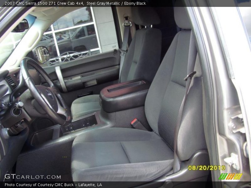 Steel Gray Metallic / Ebony Black 2007 GMC Sierra 1500 Z71 Crew Cab 4x4