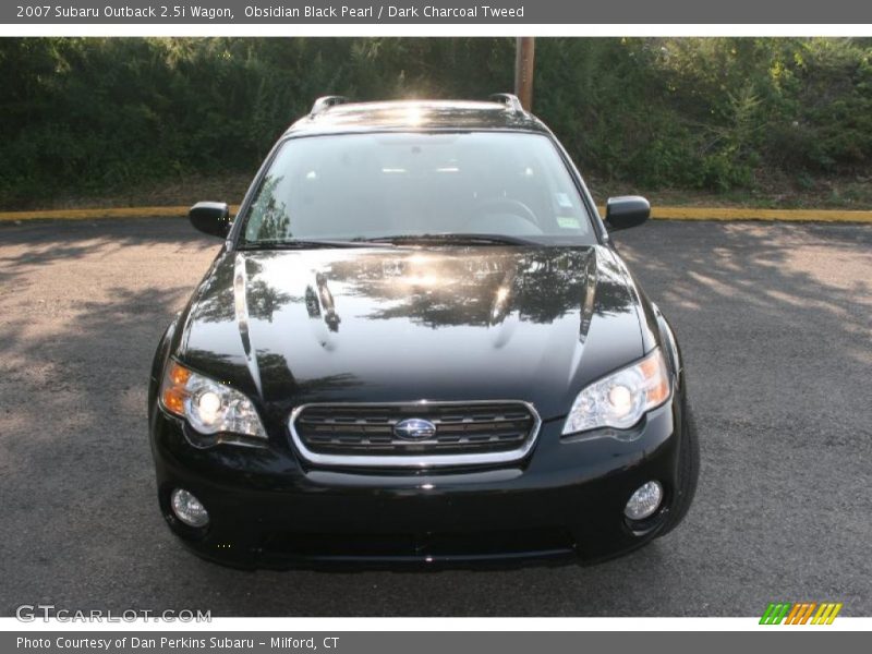 Obsidian Black Pearl / Dark Charcoal Tweed 2007 Subaru Outback 2.5i Wagon