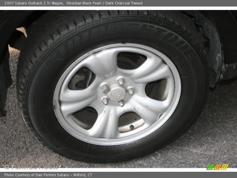 Obsidian Black Pearl / Dark Charcoal Tweed 2007 Subaru Outback 2.5i Wagon