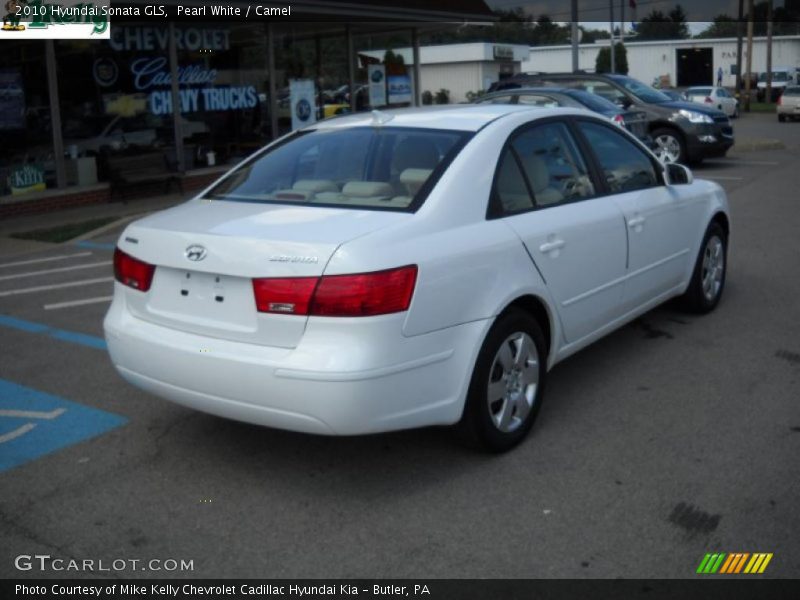 Pearl White / Camel 2010 Hyundai Sonata GLS