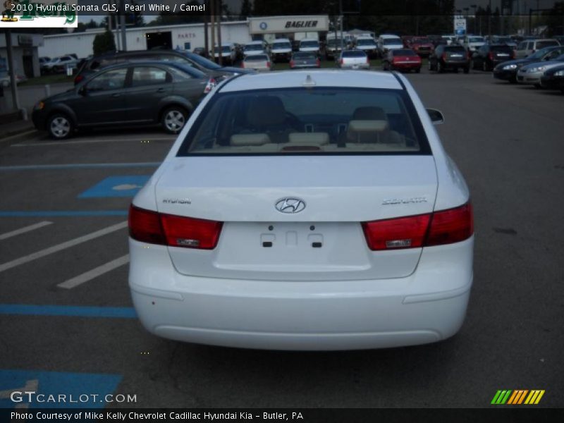 Pearl White / Camel 2010 Hyundai Sonata GLS