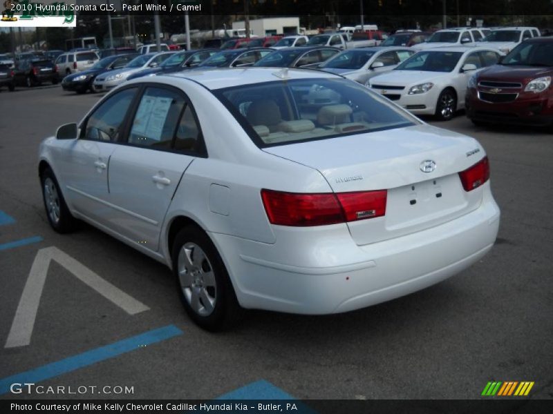 Pearl White / Camel 2010 Hyundai Sonata GLS