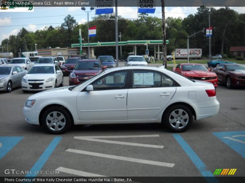 Pearl White / Camel 2010 Hyundai Sonata GLS