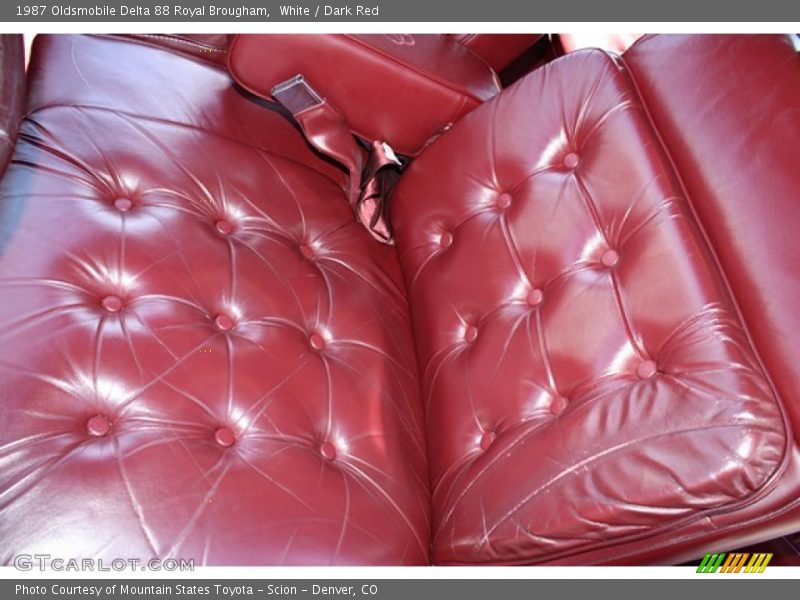 White / Dark Red 1987 Oldsmobile Delta 88 Royal Brougham