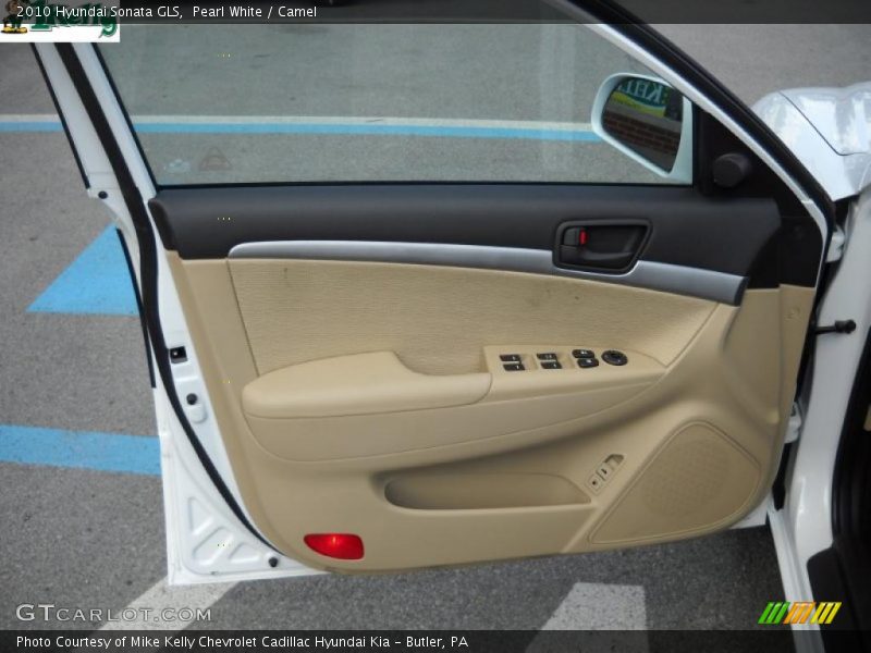 Pearl White / Camel 2010 Hyundai Sonata GLS