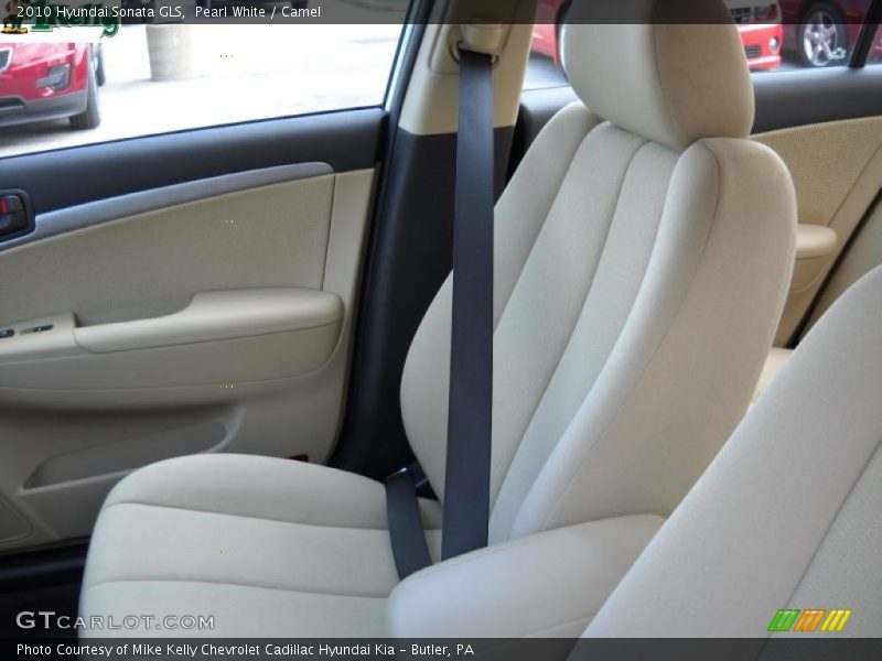Pearl White / Camel 2010 Hyundai Sonata GLS