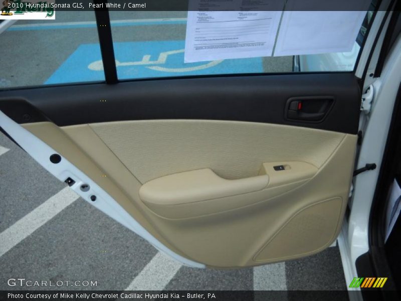 Pearl White / Camel 2010 Hyundai Sonata GLS