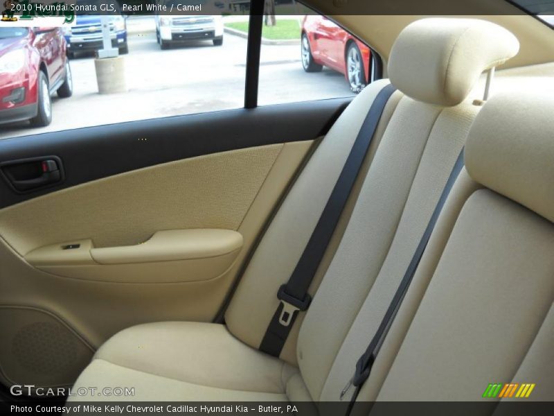 Pearl White / Camel 2010 Hyundai Sonata GLS