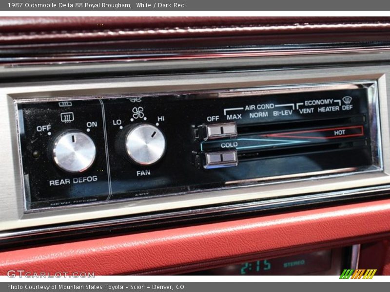 White / Dark Red 1987 Oldsmobile Delta 88 Royal Brougham