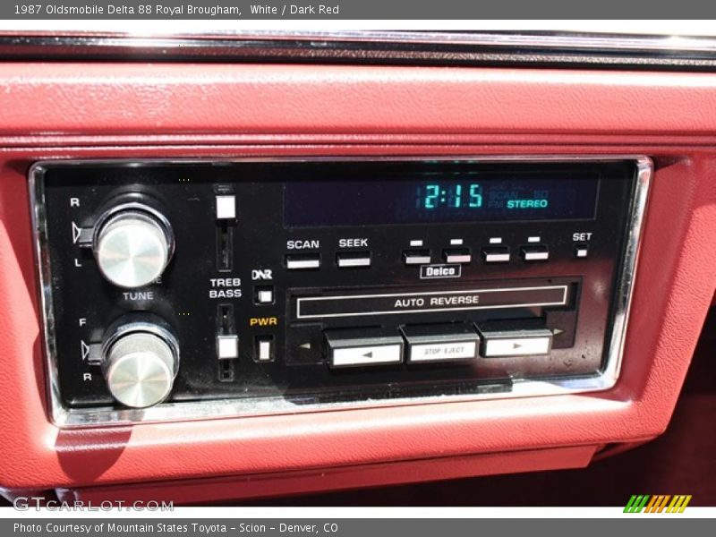 White / Dark Red 1987 Oldsmobile Delta 88 Royal Brougham