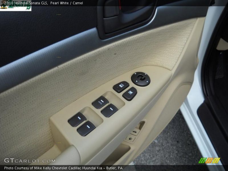 Pearl White / Camel 2010 Hyundai Sonata GLS