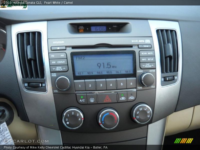 Pearl White / Camel 2010 Hyundai Sonata GLS