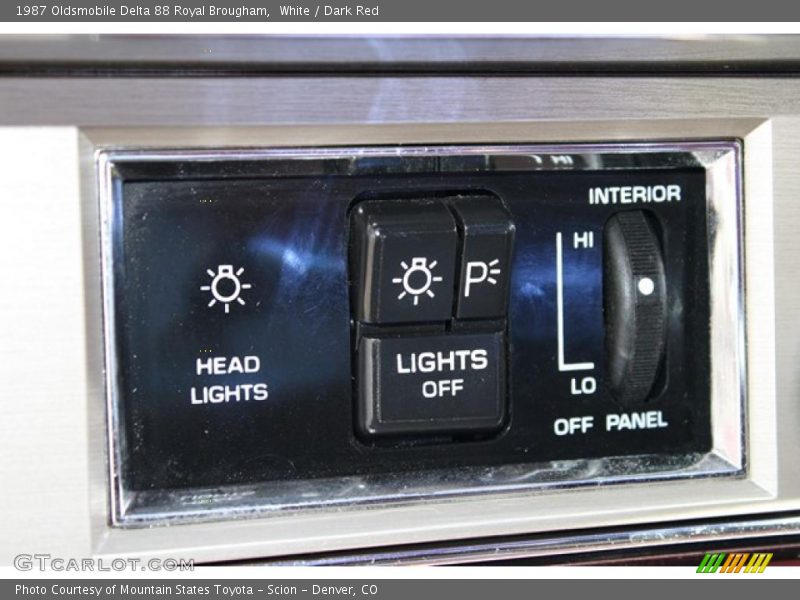 White / Dark Red 1987 Oldsmobile Delta 88 Royal Brougham