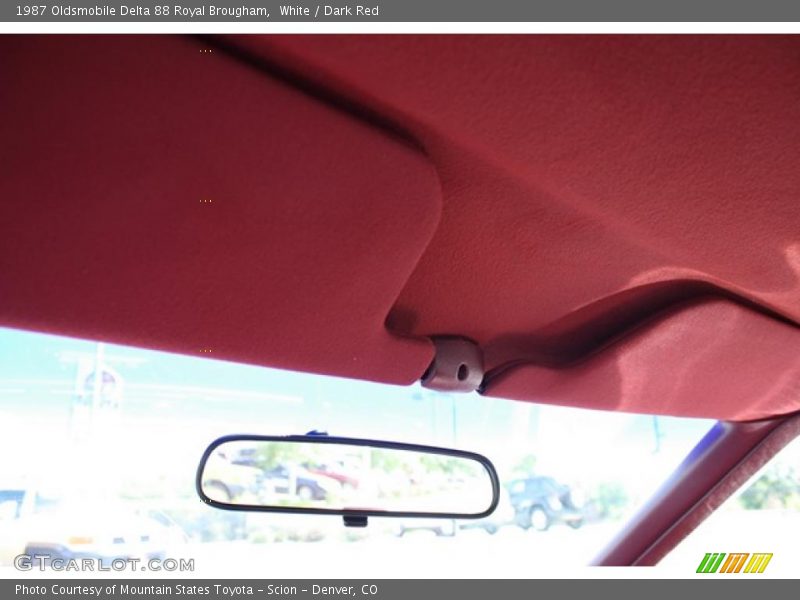 White / Dark Red 1987 Oldsmobile Delta 88 Royal Brougham