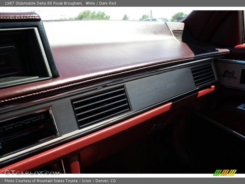 White / Dark Red 1987 Oldsmobile Delta 88 Royal Brougham