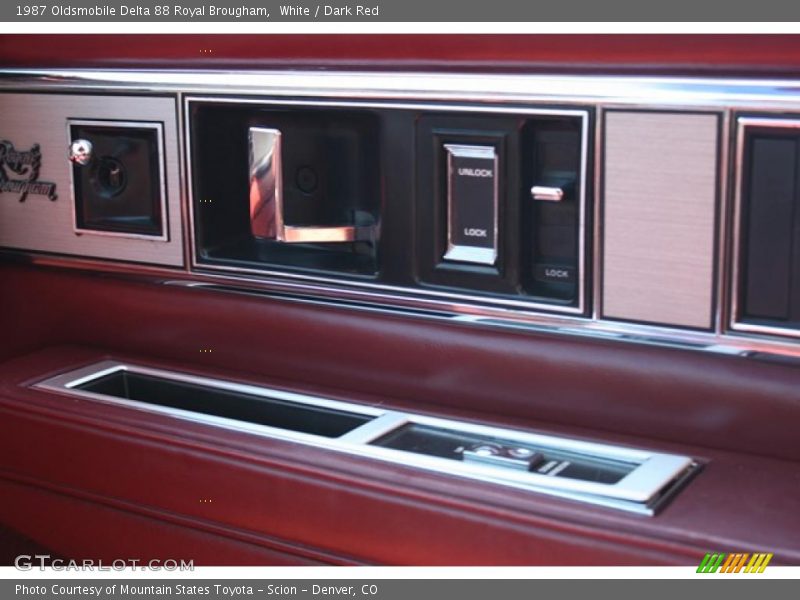 White / Dark Red 1987 Oldsmobile Delta 88 Royal Brougham