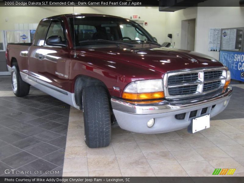 Dark Garnet Red Pearl Coat / Agate 2000 Dodge Dakota SLT Extended Cab