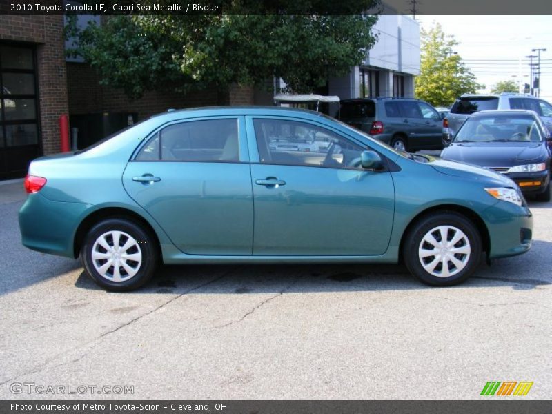 Capri Sea Metallic / Bisque 2010 Toyota Corolla LE