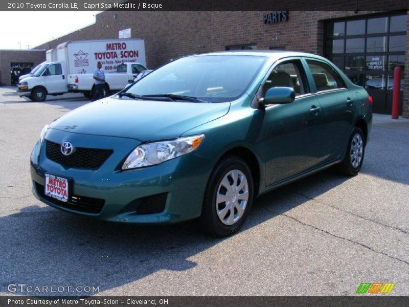 Capri Sea Metallic / Bisque 2010 Toyota Corolla LE