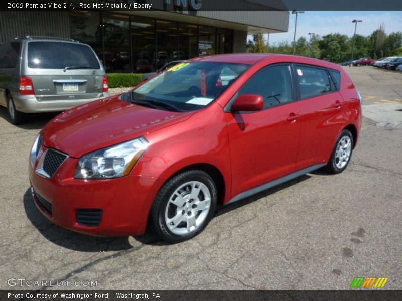 Red Hot Metallic / Ebony 2009 Pontiac Vibe 2.4