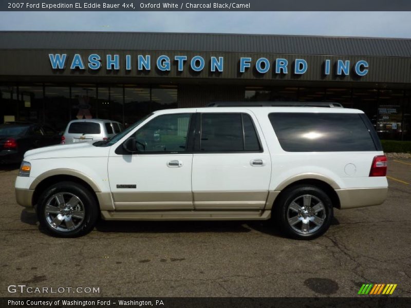 Oxford White / Charcoal Black/Camel 2007 Ford Expedition EL Eddie Bauer 4x4